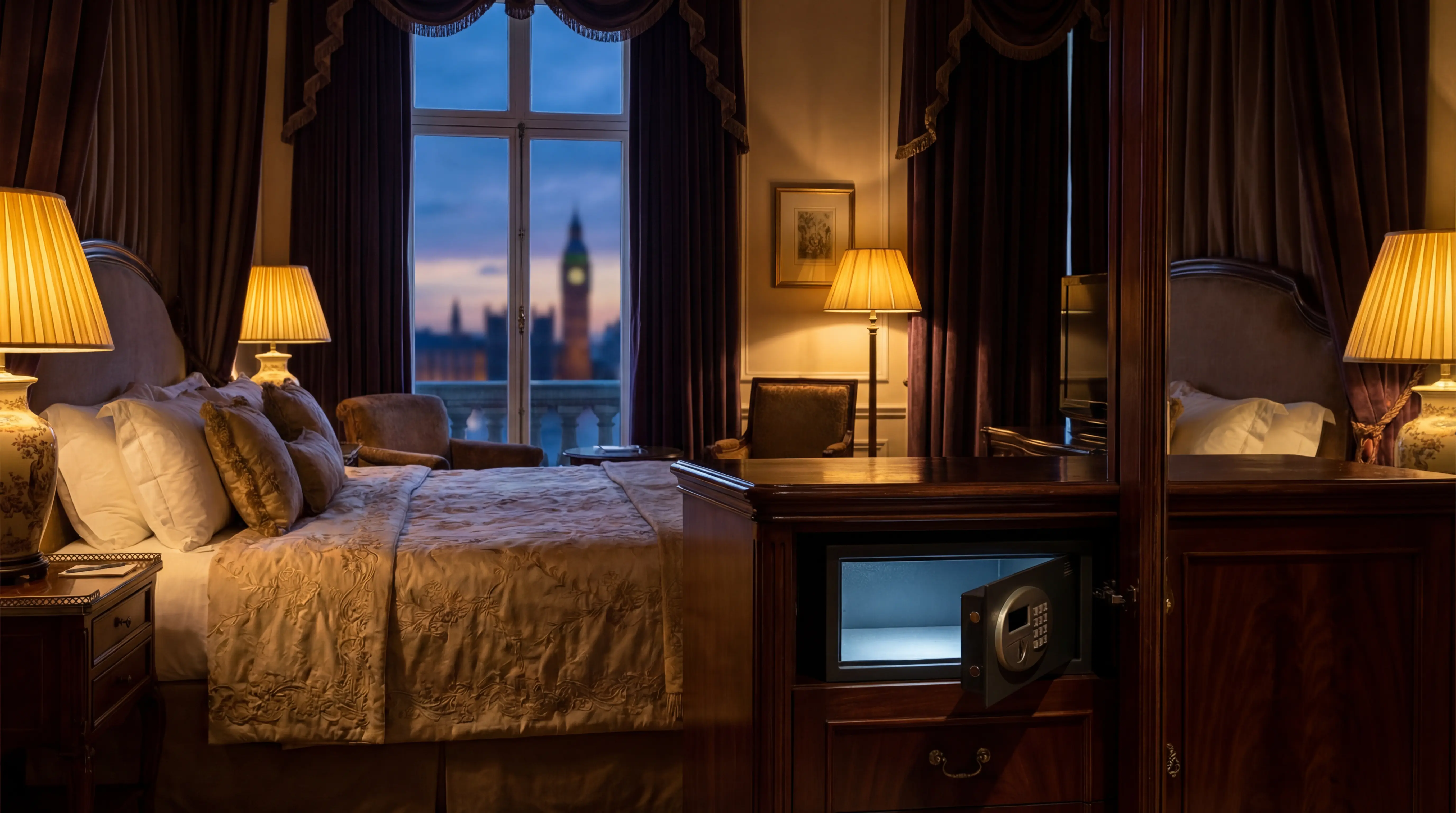 Hotel staff resolving a lost safe deposit case